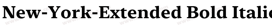 New-York-Extended Bold Italic字体转换